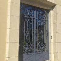 Front Door with Iron Bars