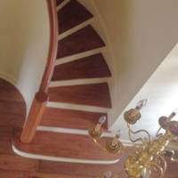 Stained Bannister and Stairs