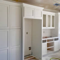 White Hallway Cabinets