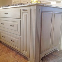 A Painted Kitchen Island with Cabinets