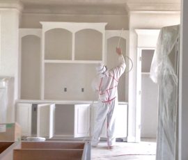 Painting of Living Room Cabinets